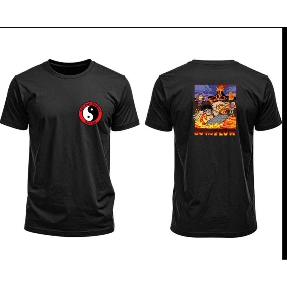 T & C Town and‎ Country Surf Design "Go With The Flow" Adult Unisex Black 2XL